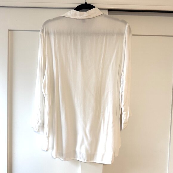 White Button Down Blouse - Picture 3 of 4
